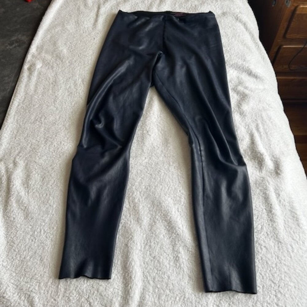 Commando Faux Leather Leggings Navy Large Pre Owned
